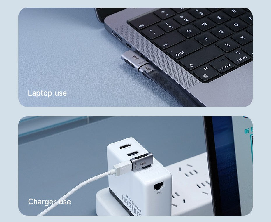 Hagibis-Adaptador USB C a C de 240W, 40Gbps, 8K, 60Hz, convertidor de 90 grados, adaptador USB4 para tableta Thunderbolt 4/3 MacBook iPhone 17 Pro