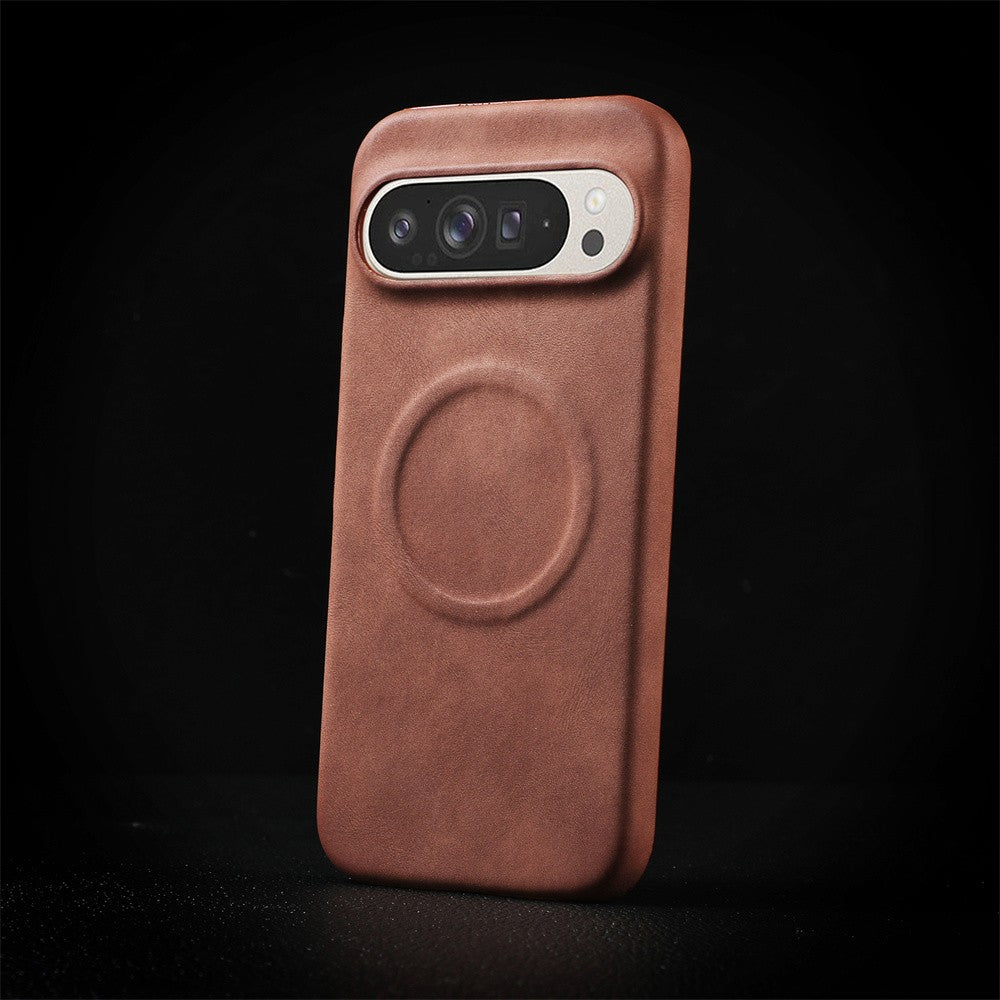 Funda de teléfono magnética de piel de oveja de lujo para Google Pixel 10 9 8 7 Pro XL 8A 7A cubierta sólida dura mate de negocios a prueba de golpes