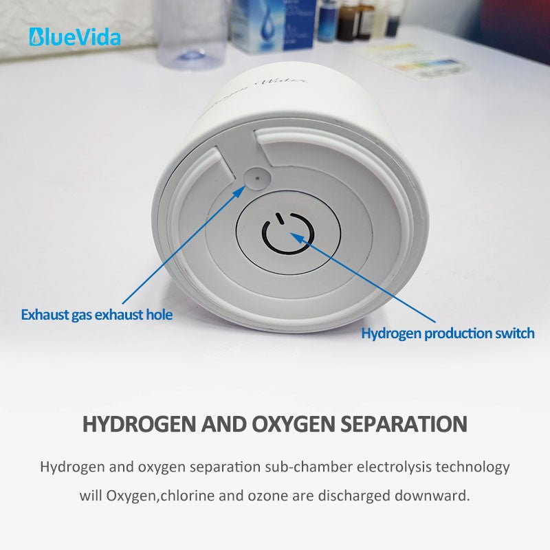 Generador de agua hidrogenada Bluevida de nuevo estilo deportivo SPE y PEM, H2 hasta 3000ppb y botella de agua hidrogenada con gran capacidad de batería