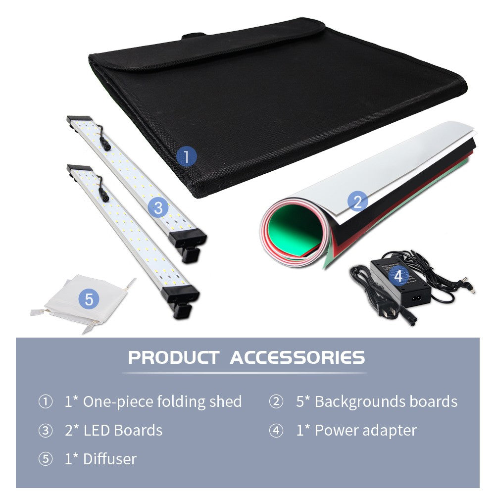 Cajas blandas para estudio de fotografía, mesa de fotografía regulable, plegable, portátil, Kit de tiendas de campaña con tablero de fondo de 3 uds.