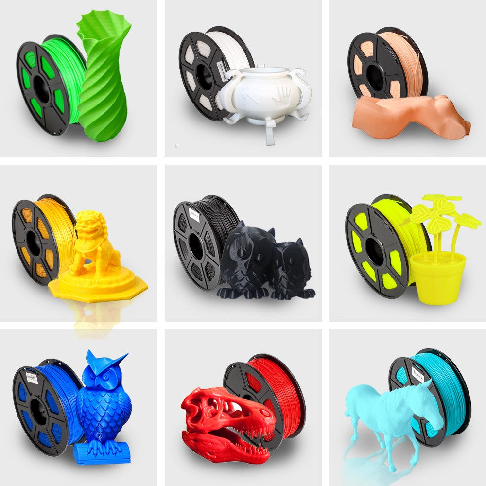 Filamentos SUNLU PLA PETG PLA Plus, 10 rollos de filamento 3D, 1 KG/rollo, 1,75mm, 100% líneas de filamento, ordenadamente para impresión 3D de la UE y EE. UU.