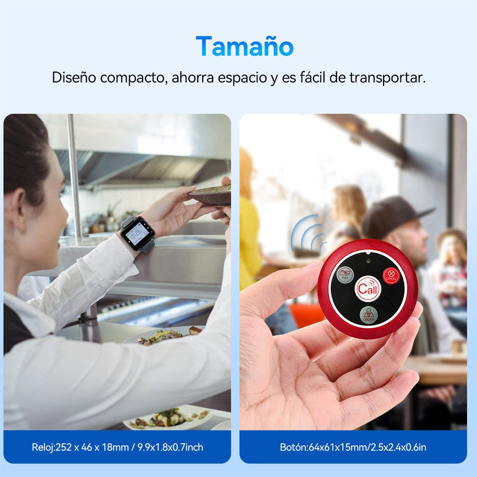 RETEKESS-sistema inalámbrico de llamadas para camarero, buscapersonas para restaurante, receptor de reloj T128, botón de llamada T117, servicio al cliente para cafetería