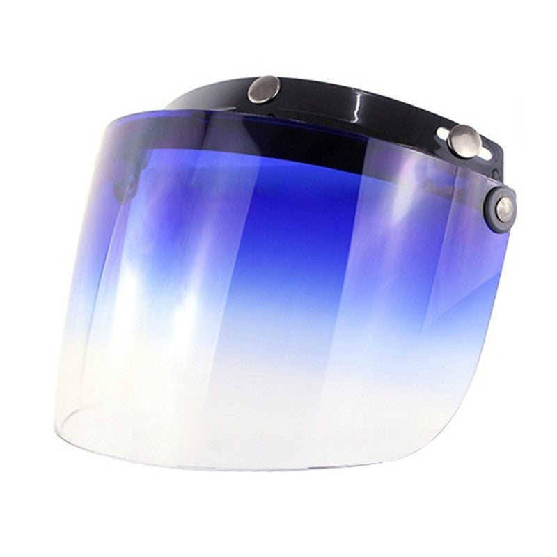 Protector de lente de visera a prueba de viento, 3 Snap, para cascos de motocicleta, abatible hacia arriba y hacia abajo, cara abierta, venta al por mayor