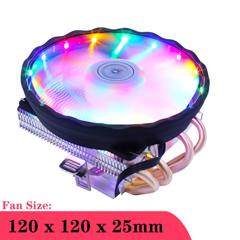 Enfriador de CPU, 4 tubos de disipación de calor, 120 mm, perfil bajo, 4 pines, LGA 115X 1200 1700 2011 X79 X99, AM4 AM5