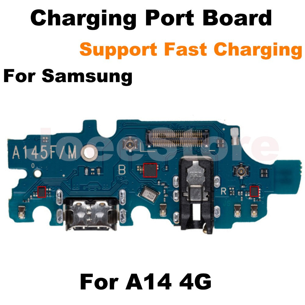 Placa de puerto de carga para Samsung A72 A73 A52 A53 A33 A23 A24 A14 A13 A12 módulo de micrófono USB conector de carga rápida Cable flexible