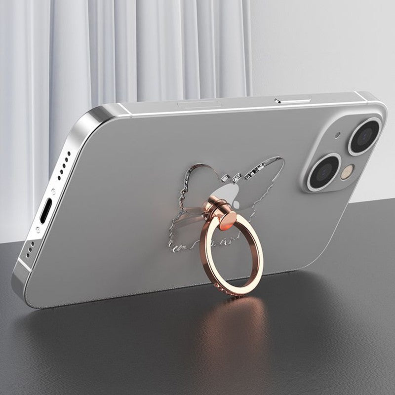 Soporte de anillo para teléfono celular transparente 360 ° Soporte de agarre de dedo transparente con rotación de grado compatible con iPhone Xiaomi para funda de teléfono