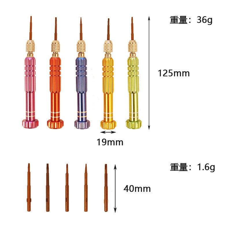 Kit de reparación de destornilladores múltiples 5 en 1, juegos de destornilladores, herramientas de apertura de teléfono, herramientas de reparación de teléfonos para Iphone, Huawei, Xiaomi, herramientas manuales