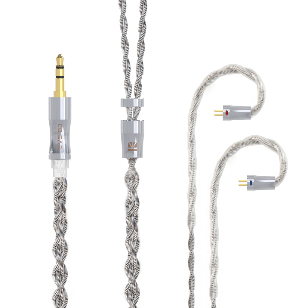 KBEAR Acorde 6N grafeno + 4N OFC Chapado en plata conector de Cable de actualización mezclado trenzado Cable de auriculares para Rosefinch KS2 KS1