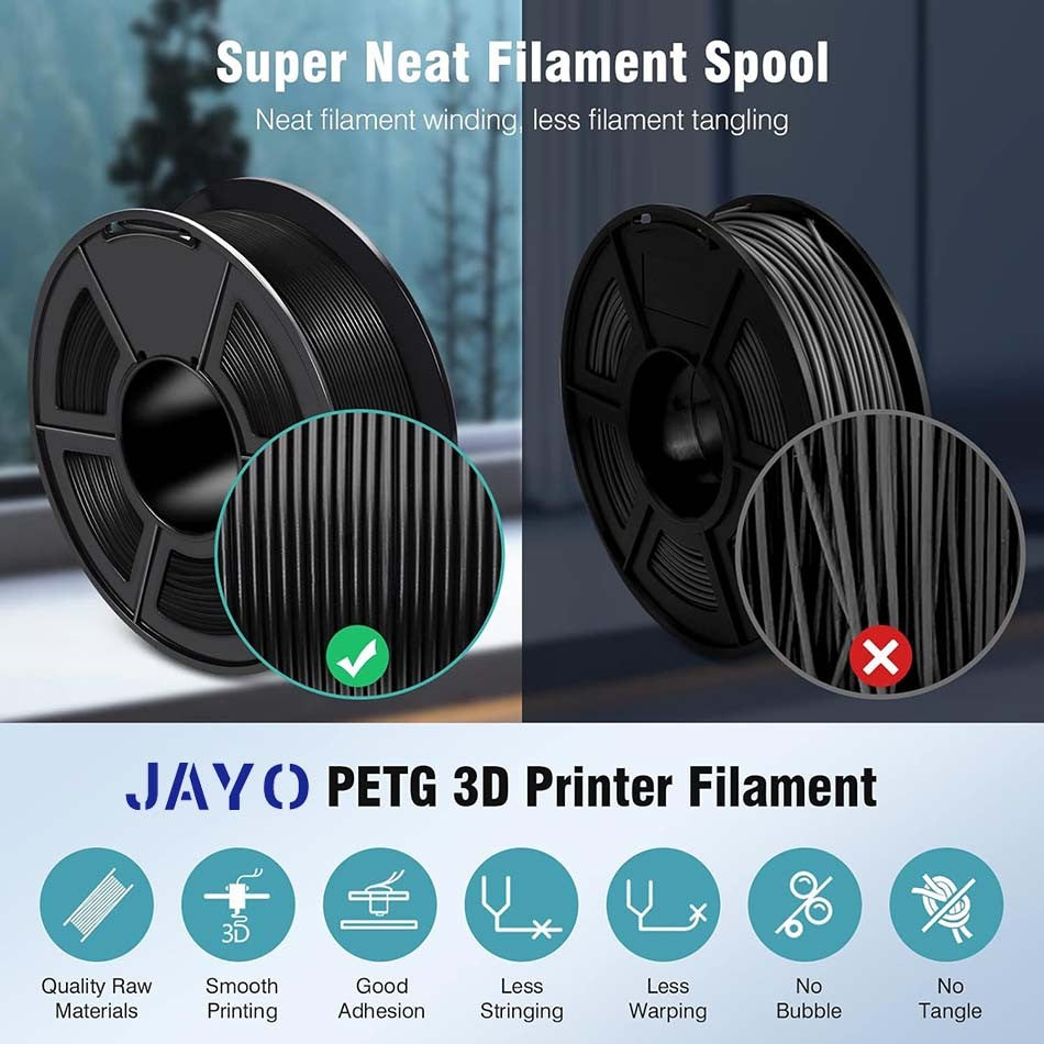 Filamento de impresora 3D JAYO PLA/PETG/SILK/TPU/ABS 1,75mm 2 rollos de materiales de impresión 3D para impresora 3D envío gratis