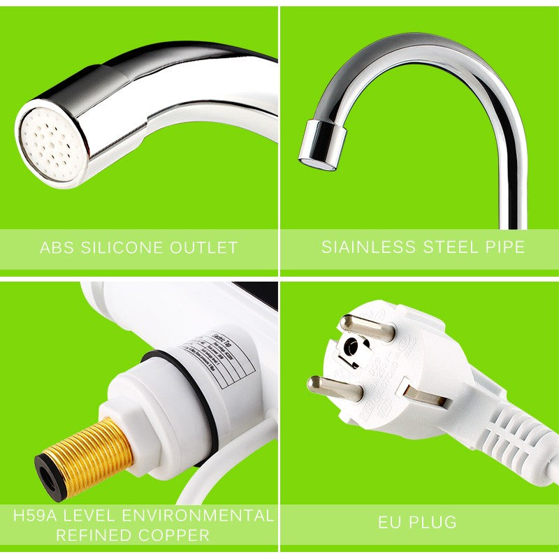 ATWFS-Grifo calentador de agua eléctrico de cocina, calentador de agua instantáneo, calefacción en frío, sin depósito