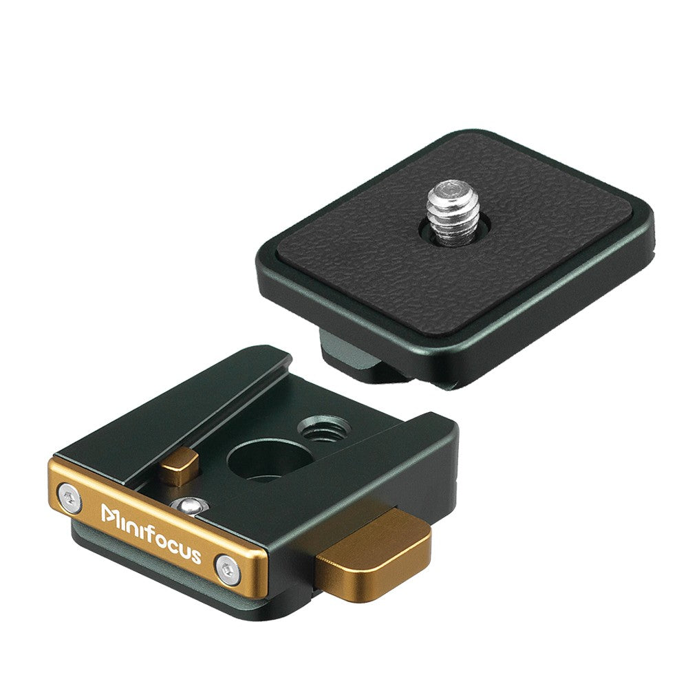 Abrazadera de liberación rápida para Monitor de campo, placa deslizante, montaje en V, soporte de tornillo de 1/4 pulgadas para trípode de cámara, cabezal de bola, brazo mágico, luz LED para vídeo