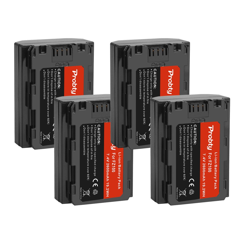 NP-FZ100 NP FZ100 NPFZ100 batería de 2600mAh + cargador USB Dual LCD para cámaras Sony Alpha A7III A7R III A9 Alpha 9 A7R3 A6600