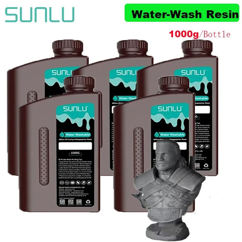 Resina estándar SUNLU/ABS como/lavado con agua/resina estándar 14K 5KG 1KG/botella 405nm resina UV impresión 3D para impresora LCD 3D