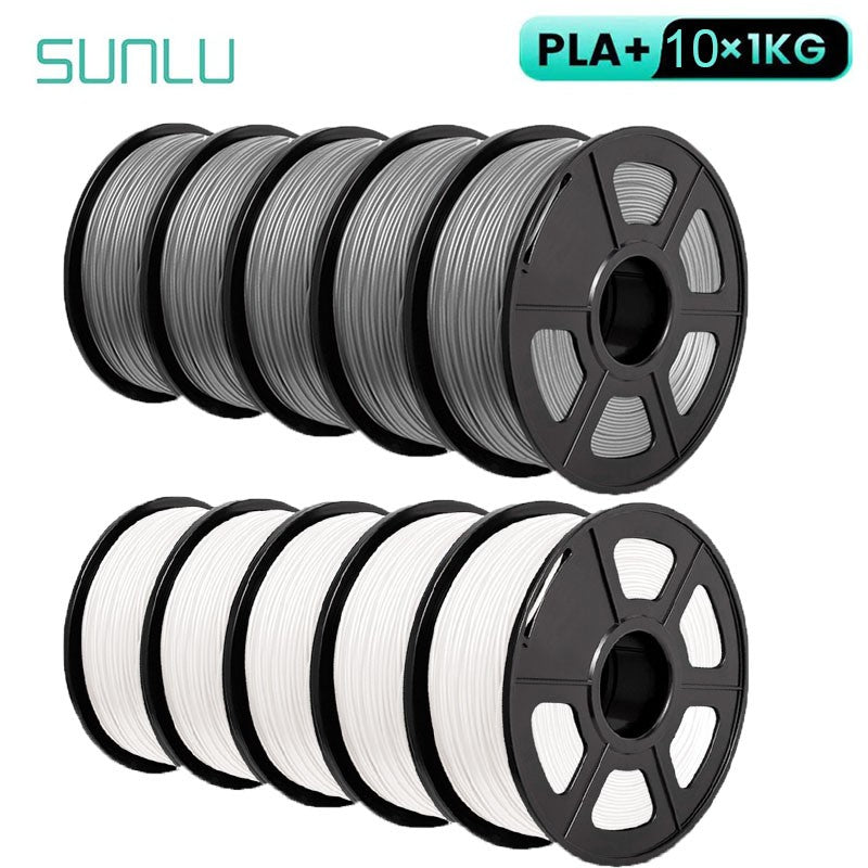 Filamento SUNLU 3D PLA/PLA PLUS de 10 kg (22 lb), 1.75 mm, Filamento para Impresora 3D, Ecológico y de Alta Resistencia
