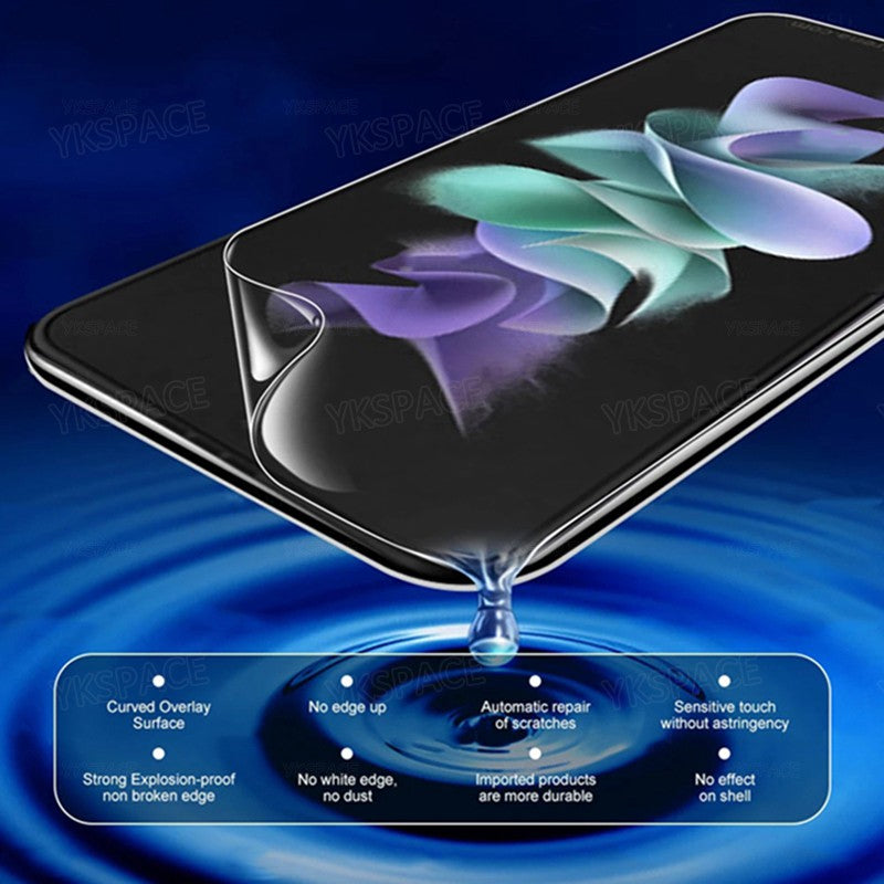 Película de hidrogel mate frontal transparente HD para Samsung Galaxy Z Flip 3 4 5 6 SE 7 W23 W24 W25 Protector de pantalla esmerilado suave con tapa