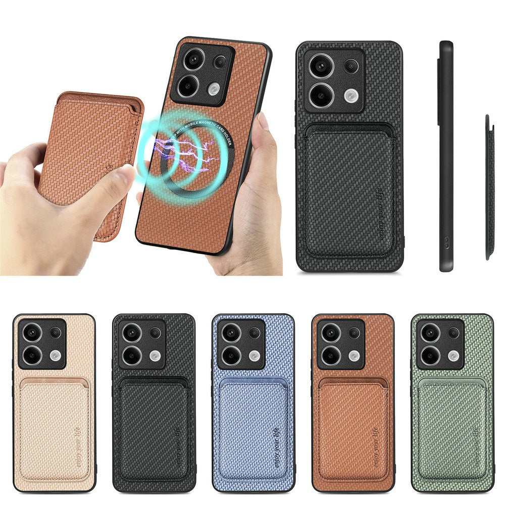 Funda de Cuero Desmontable 2 en 1 con Imán para Xiaomi Redmi Note 15 5G 4G, Funda con Ranuras para Tarjetas, Carcasa Trasera para Redmi Note 14 Pro Plus 13 14C