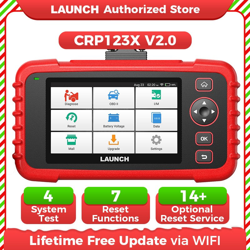 LAUNCH CRP123X V2.0 OBD2 escáner lector de código de coche herramientas de diagnóstico automotriz Autoscanner herramienta de escaneo automático DIY CRP123 VII +