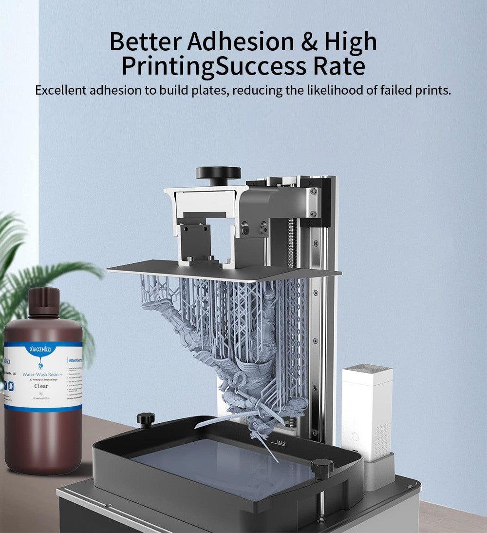 XiaoZhuzi - Resina Lavable de Curado por Luz de 405nm, Resina Fotopolímera para Impresión 3D, Compatible con Impresoras 3D Anycubic/Elegoo LCD DLP
