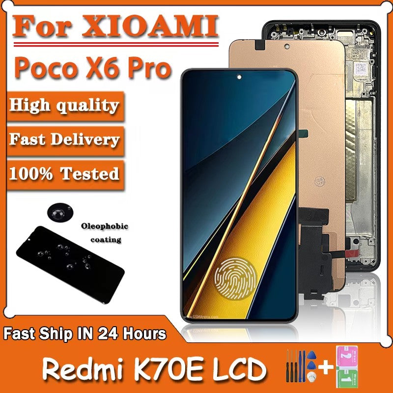 Pantalla AMOLED de 6.67' para Xiaomi Poco X6 Pro X6Pro 5G 2311DRK48G LCD con Digitalizador de Pantalla Táctil para Redmi K70E K70e 2311DRK48C