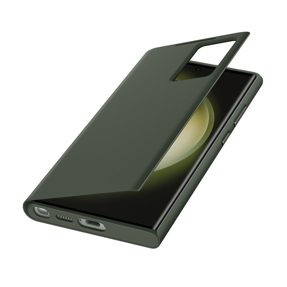 Funda tipo cartera Smart View original para Samsung Galaxy S23 Ultra, funda transparente con tapa abatible Smart Clear View, modelo EF-ZS918