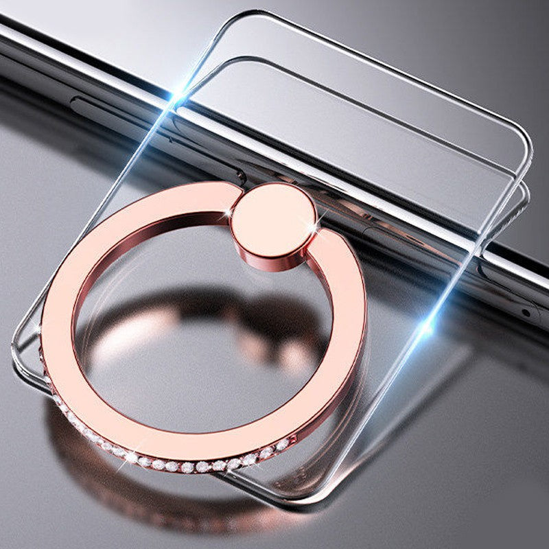 Soporte de anillo para teléfono celular transparente 360 ° Soporte de agarre de dedo transparente con rotación de grado compatible con iPhone Xiaomi para funda de teléfono