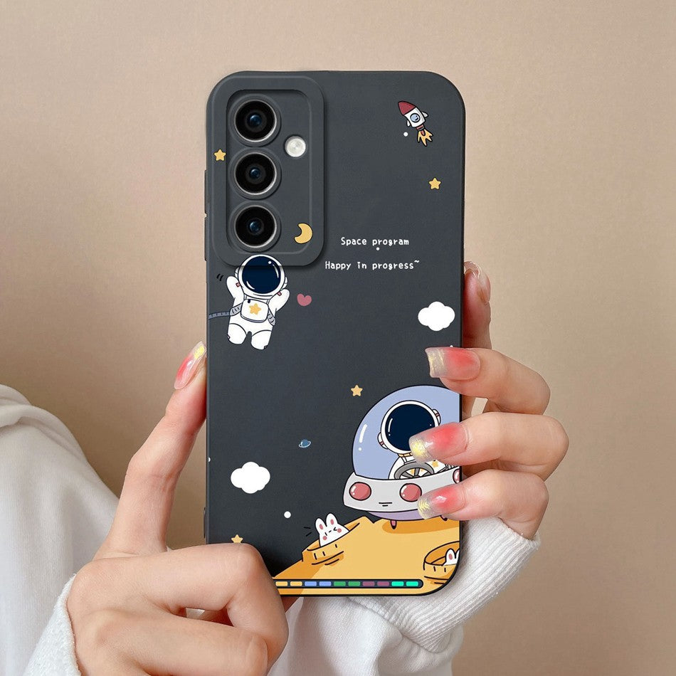 Funda para Samsung A35 A55 5G, funda trasera romántica, Protector de cámara de silicona líquida suave para Samsung A 35 A 55 Anti Choc Coque Capa