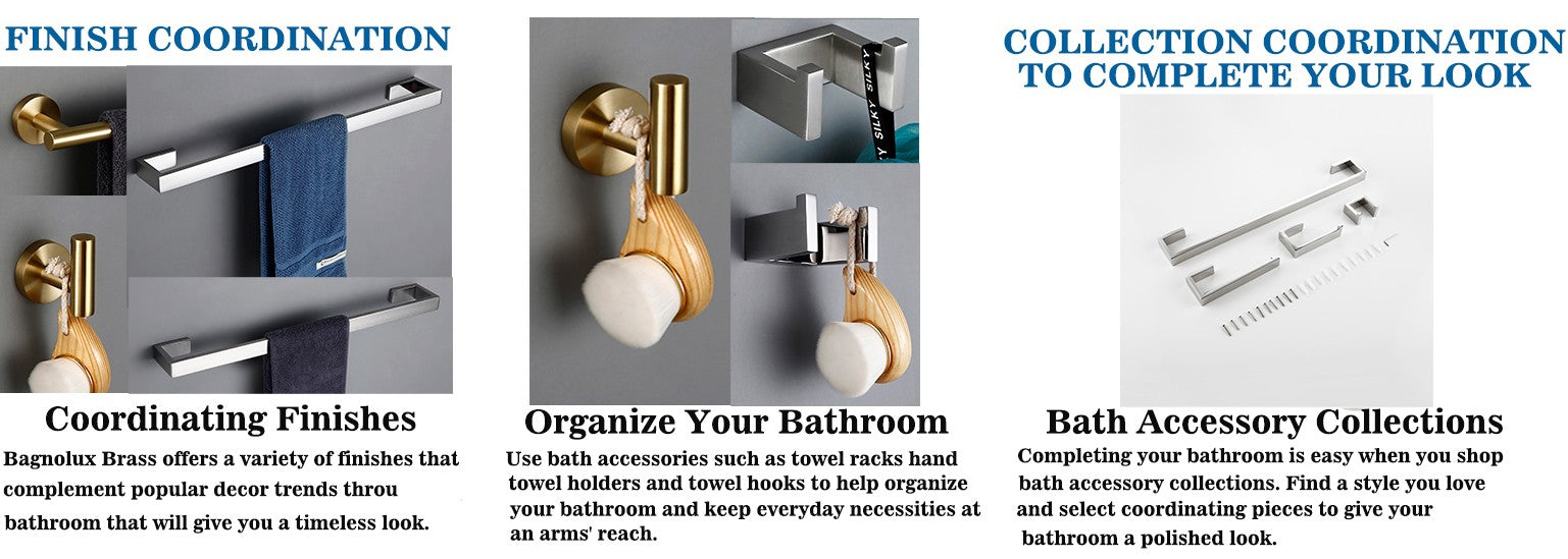 Juego de accesorios de baño, portarrollos de papel higiénico, soporte de toalla, barra de gancho de acero inoxidable, montado en la pared para dormitorio, cocina, Kit de Hardware de baño