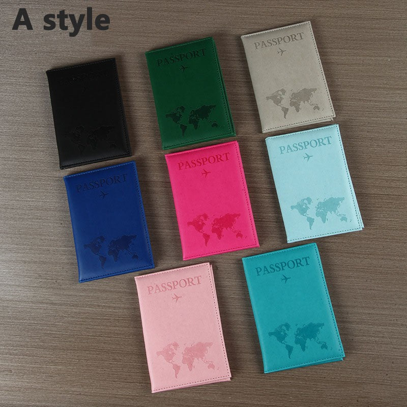 Amante el mapa del mundo cubierta de pasaporte estampado en caliente avión Simple mujeres hombres viaje pasaporte estuche protector moda regalo de boda