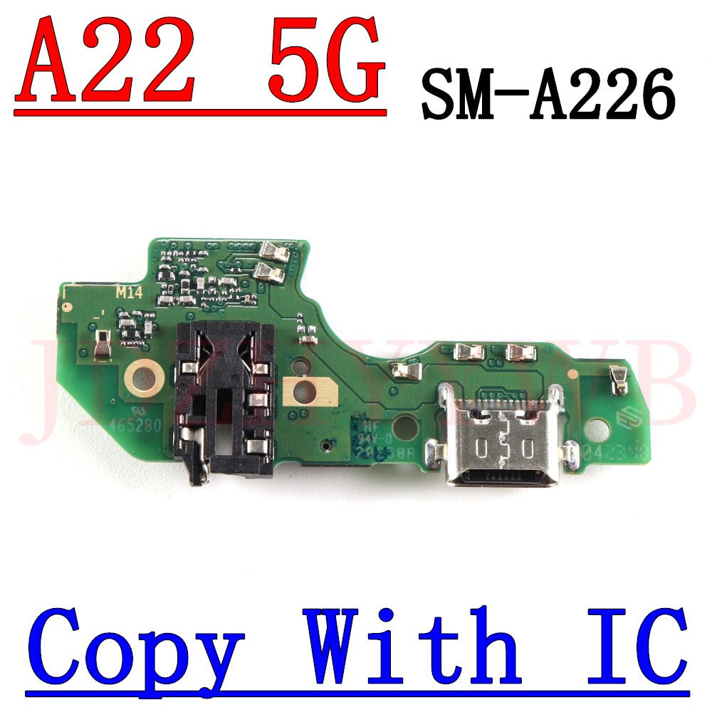 Puerto de carga USB, conector Jack Dock, placa de carga para Samsung Galaxy A22 5G SM-A226B A226B/DS, Cable flexible principal de placa base