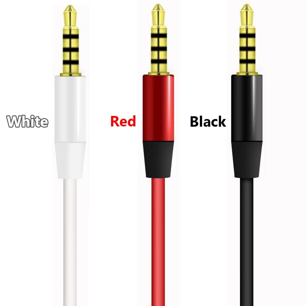 Cable de Audio de 1,2 m, conector auxiliar estéreo de 3,5mm, línea macho a macho con Control de volumen de micrófono para auriculares, altavoz de coche