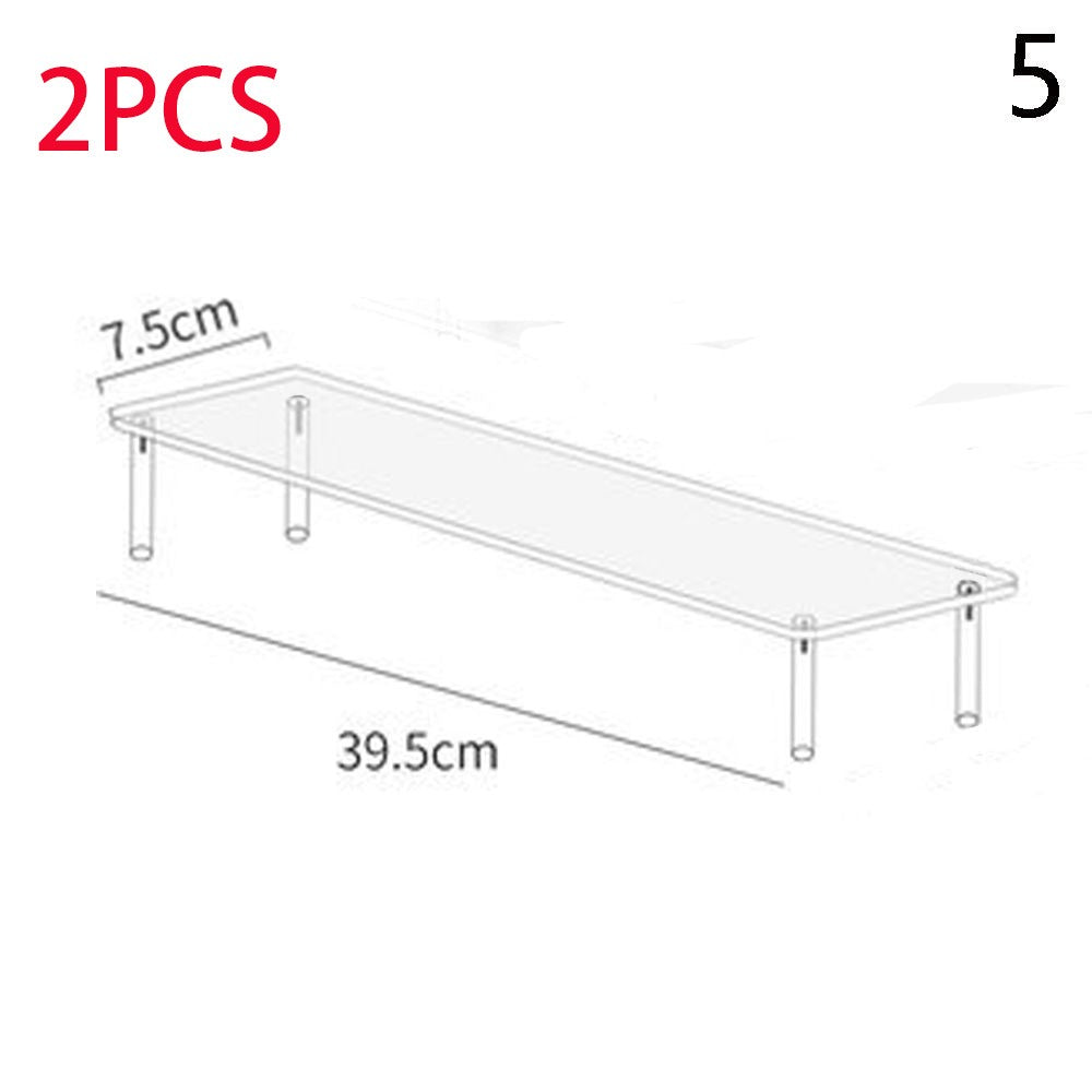 Soporte de exhibición acrílico de 1-4 niveles, estante de exhibición duradero para magdalenas, Perfume, muñeca, caja ciega Trapezoidal transparente, estante de almacenamiento