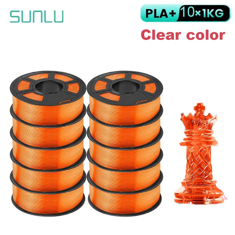 Filamento SUNLU 3D PLA/PLA PLUS de 10 kg (22 lb), 1.75 mm, Filamento para Impresora 3D, Ecológico y de Alta Resistencia