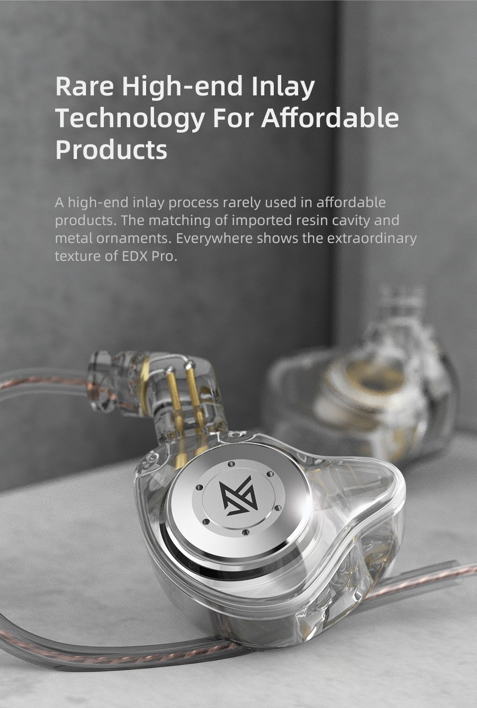 KZ EDX Pro auriculares dinámicos en el oído Monitor HiFi auriculares con cable bajo estéreo juego música tapones para los oídos auriculares con cancelación de ruido