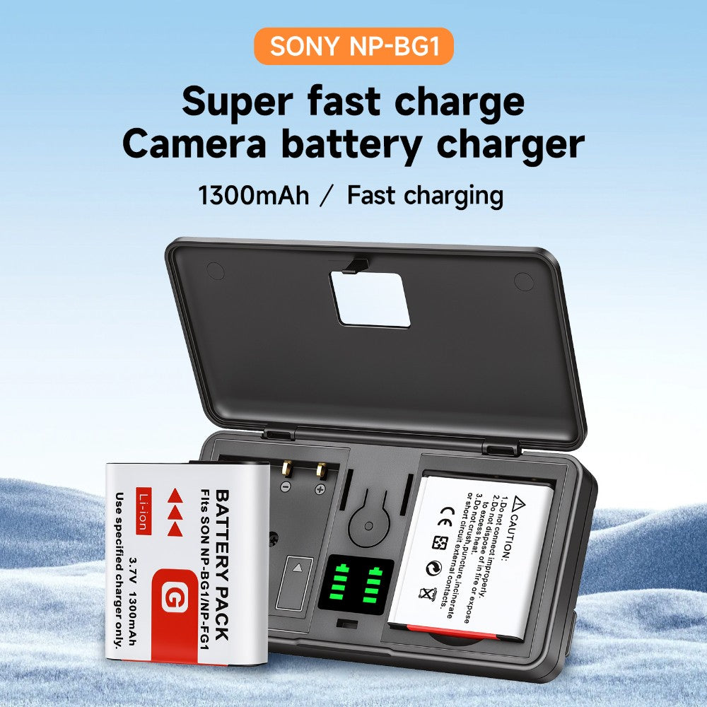 Batería NP-BG1 NP BG1 para Sony DSC-W210 DSC-W100 W50 H50 DSC-H55 DSC-H7 H3 H9 H10 NP-FG1 NP FG1 batería de iones de litio con cargador