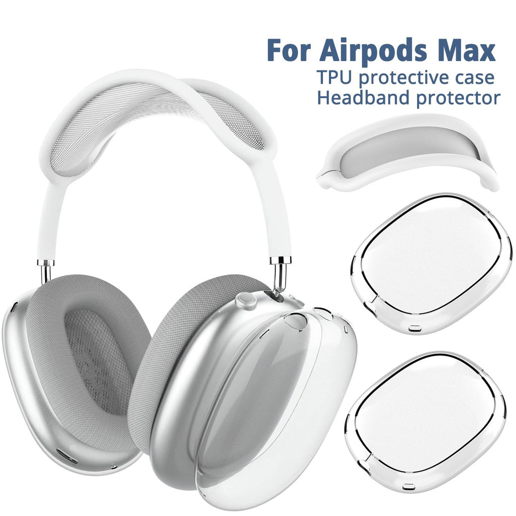 Funda transparente suave antiarañazos para AirPods Max TPU inalámbrico a prueba de golpes funda protectora para auriculares