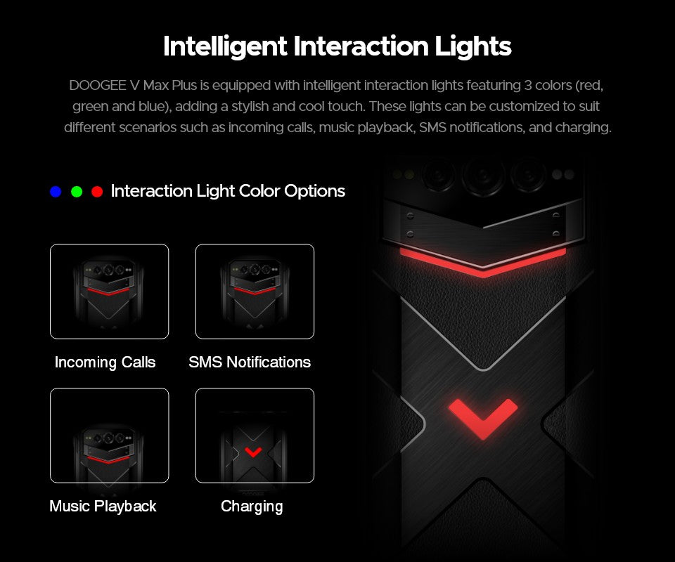Versión Global DOOGEE V Max Plus 5G teléfono resistente 6,58 "36GB(16 +20) 512GB 200MP cámara AI 22000mAh efecto de iluminación NFC 5G teléfono