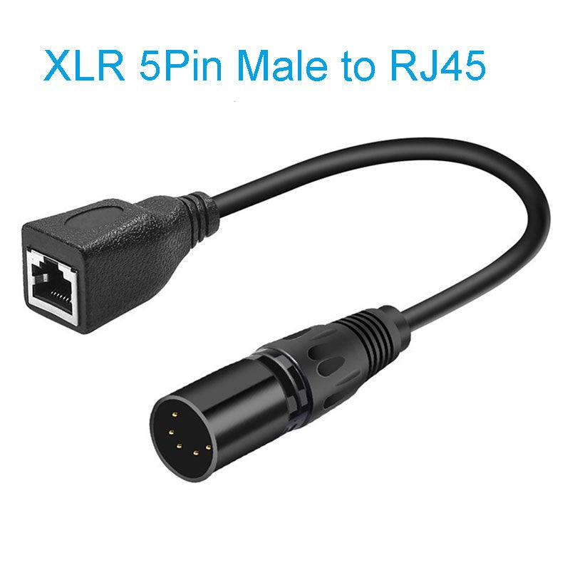 Cable Adaptador Convertidor de Conector XLR Macho/Hembra de 3 Pines a RJ45 para Micrófono, Sistemas de Altavoces Behringer y Radio