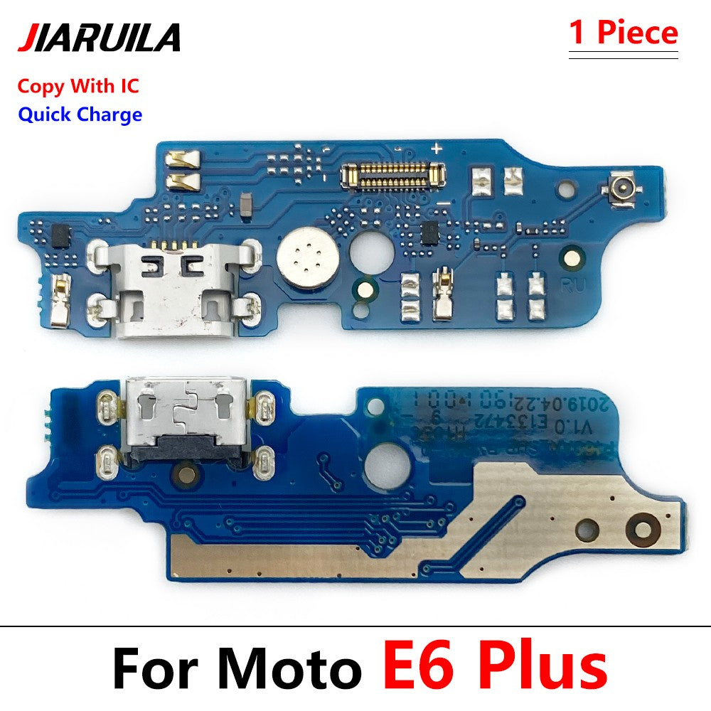Para Motorola Moto G10 G20 G30 G50 G60 G100 E6 E7 Plus G8 Play G9 Plus conector de carga USB placa de puerto reemplazo flexible