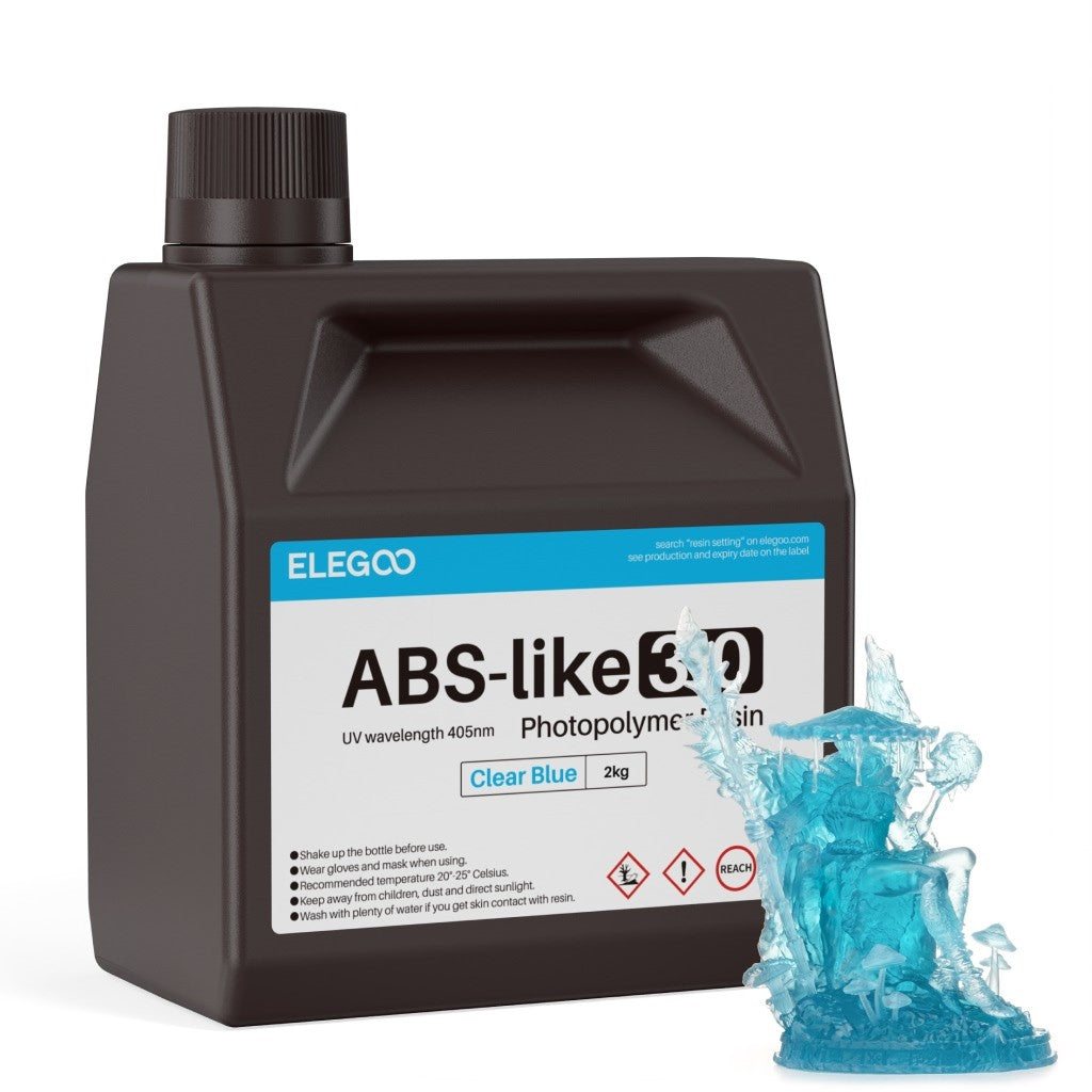 Resina para Impresora 3D Tipo ABS de ELEGOO, Resina de Fotopolimerización Estándar Tipo ABS de 405nm para Impresión 3D LCD, 1000g
