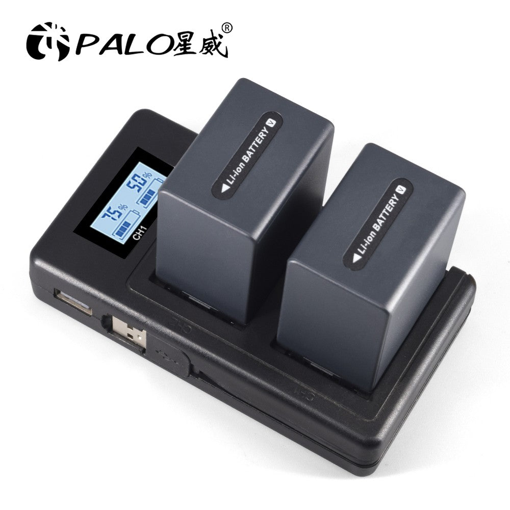 PALO NP-baterías FV100 NP-FV100 FV100, Cargador USB LCD para cámara Sony NP-FV30, NP-FV50, SX83E, SX63E, NP-FV70, AX100E