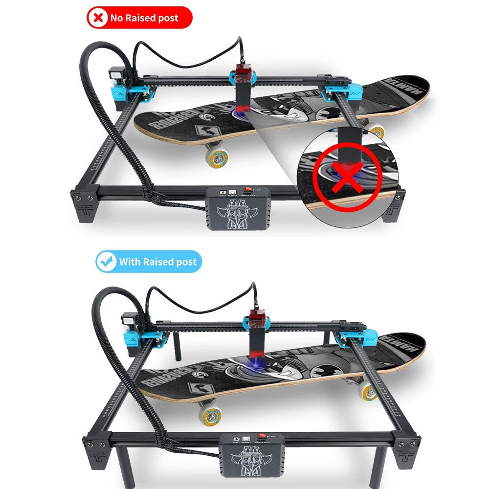 Rodillo giratorio de eje Y para grabador láser TWOTREES 360 °   Reposapiés giratorio y elevable para grabado láser de objetos extra largos y latas