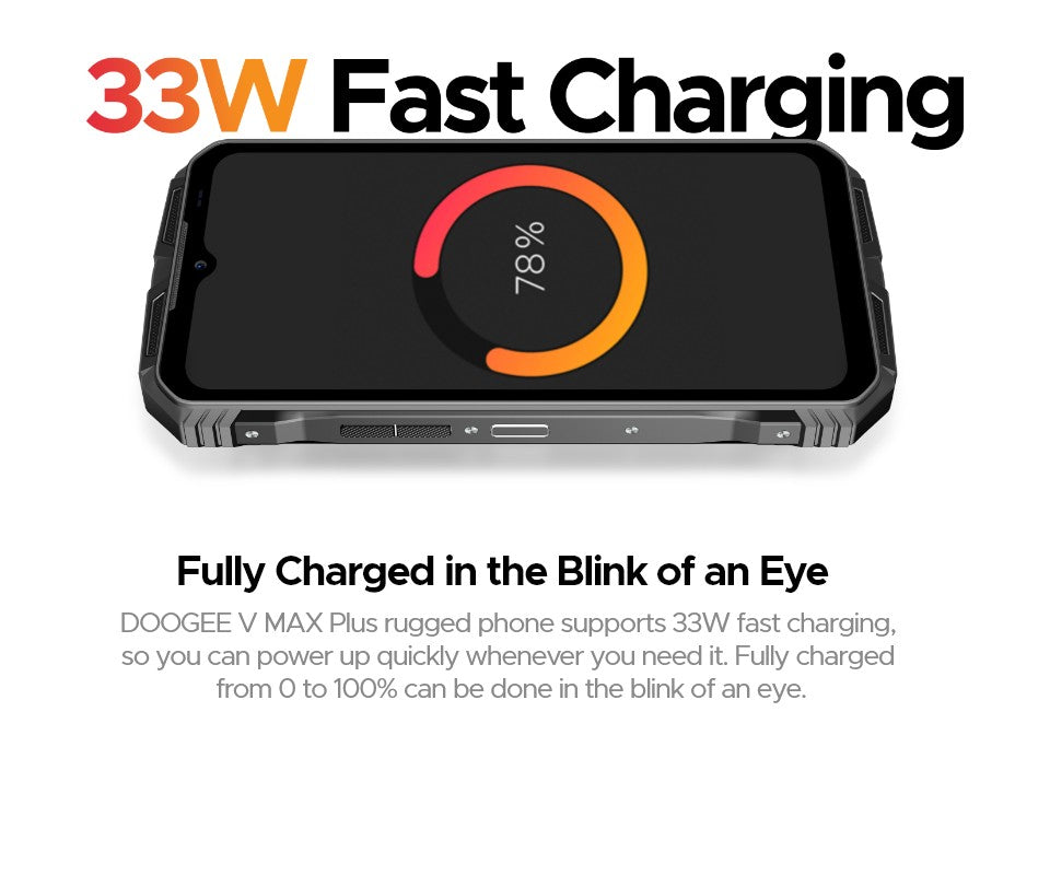 Versión Global DOOGEE V Max Plus 5G teléfono resistente 6,58 "36GB(16 +20) 512GB 200MP cámara AI 22000mAh efecto de iluminación NFC 5G teléfono