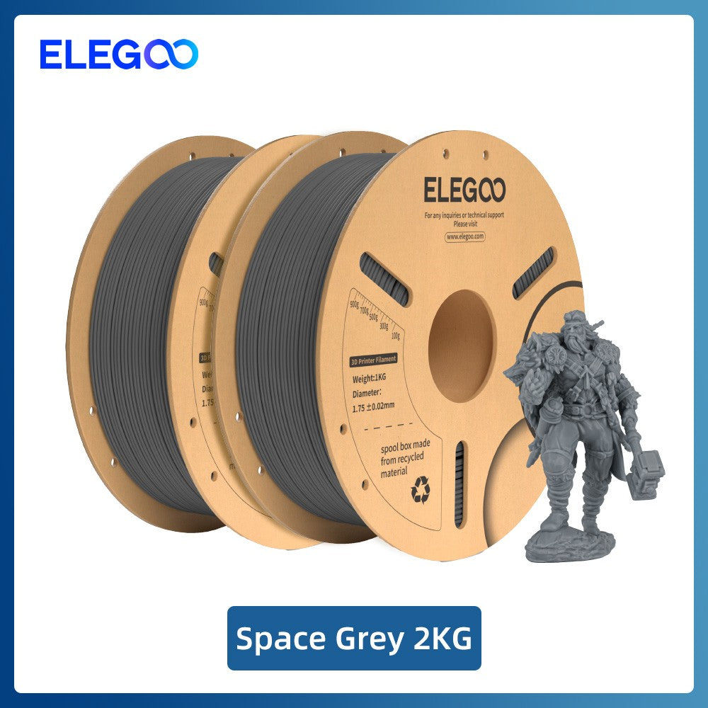 Filamento ELEGOO PLA+ de 1.75mm, PLA 3D para Impresoras 3D, Material Compatible con la Mayoría de las Impresoras FDM (1KG/Carrete, 2.2 lbs)