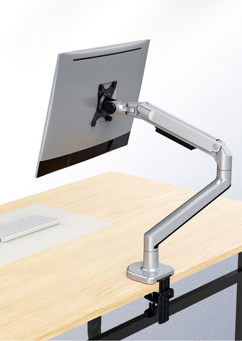 Soporte de Monitor de escritorio V8 de aluminio, brazo de resorte mecánico, elevación libre, movimiento completo, soporte de Monitor de TV, carga de 11kg, 17-38"