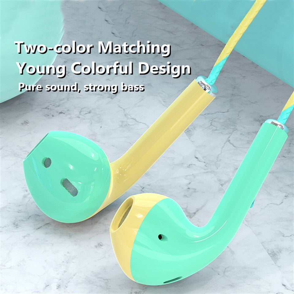 Auriculares con cable de 3,5mm con graves, auriculares estéreo, auriculares deportivos para música y juegos con micrófono para Xiaomi, IPhone, Huawei y Samsung