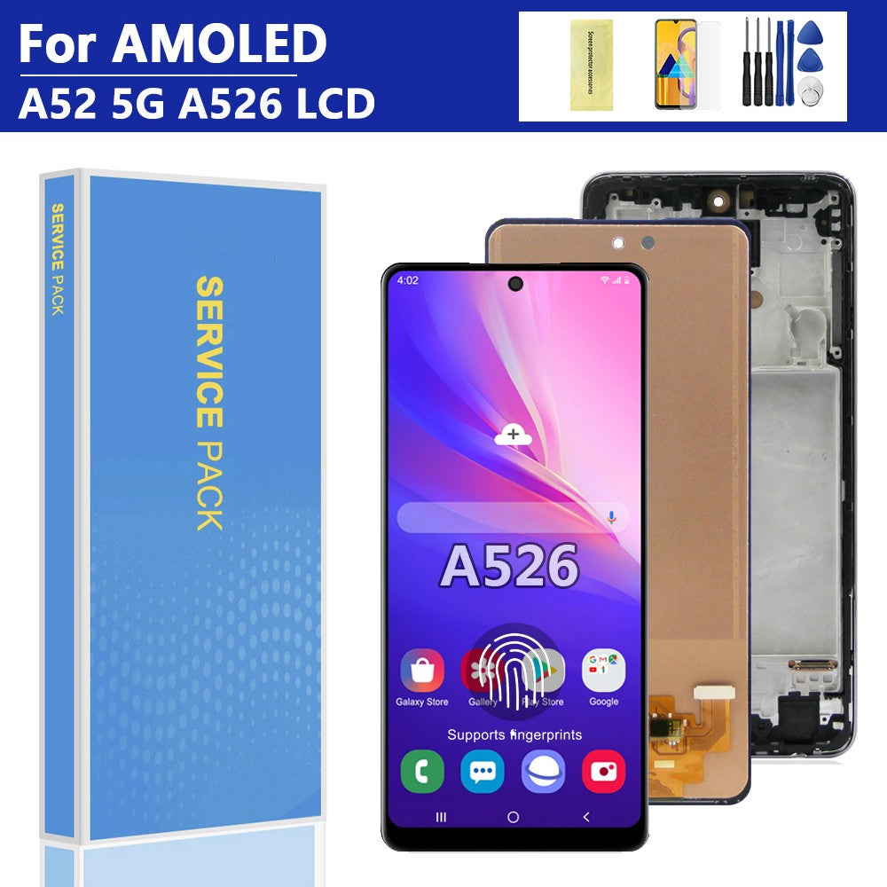 Pantalla AMOLED A52 5G para Samsung A526B SM-A526B/DS, SM-A5260 pantalla LCD reemplazo del ensamblaje del digitalizador de pantalla táctil