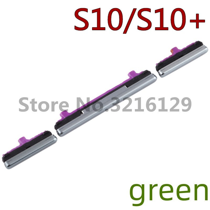 Juego de 2 botones laterales de volumen de energía para Samsung Galaxy S10e S10 + Plus G970 G973 G975 G977 5G On Off piezas de reparación de teclas laterales pequeñas