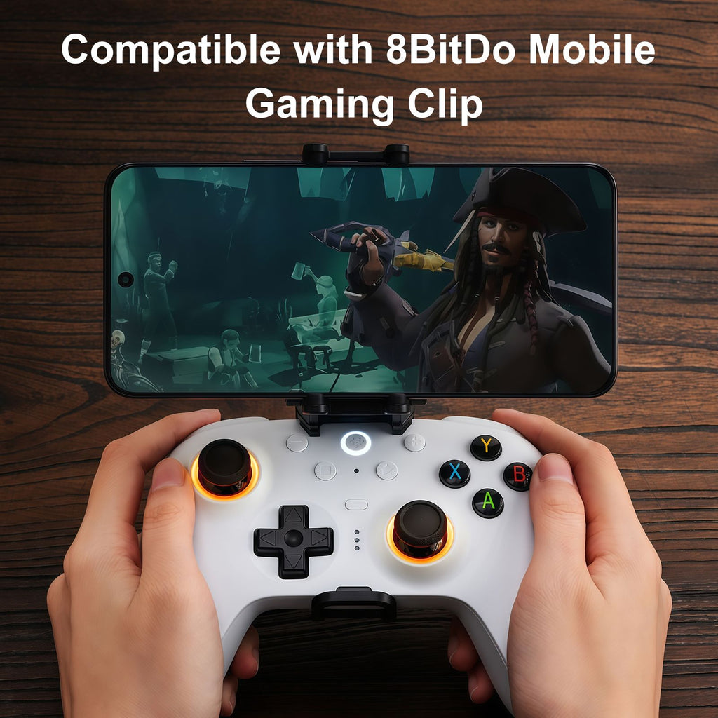 Nuevo Control Inalámbrico 8BitDo Ultimate 2 con Joystick TMR, Gatillos con Efecto Hall, Base de Carga, BT 2.4G para Windows 10, 11, Android y Steam
