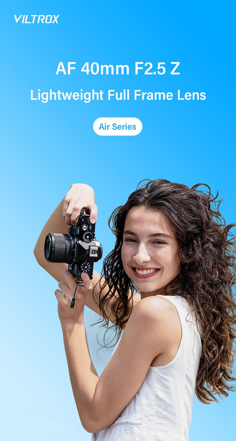 VILTROX 40mm F2.5 para Nikon Z, Lente Sony E de Fotograma Completo con Enfoque Automático para Retratos y Vlogs, Compatible con Cámaras Nikon y Sony, Montura ZFC Z6 A7CR