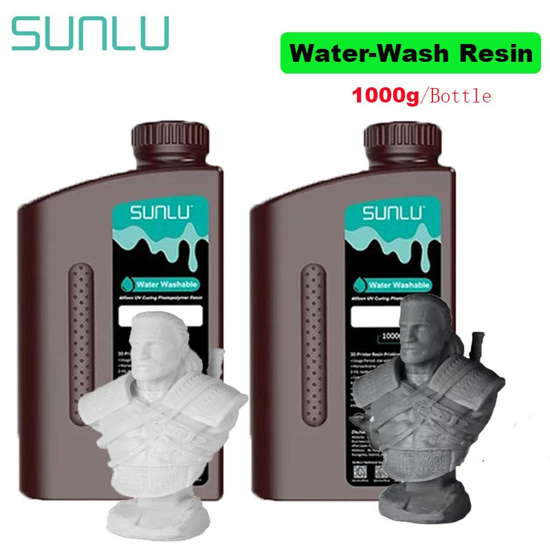 Resina 3D SUNLU de 2 kg, tipo ABS/estándar/lavable con agua, resina UV de 405 nm para la mayoría de las impresoras 3D SLA/DLP/LCD, material sensible a la luz UV, 1 kg